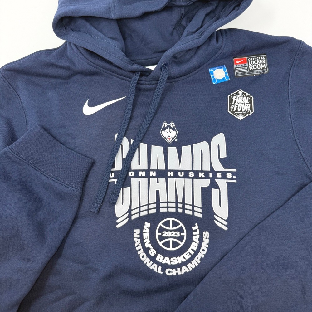 Nike UConn Huskies 2023 National Champions Hoodie Mens Small Final Four NEW